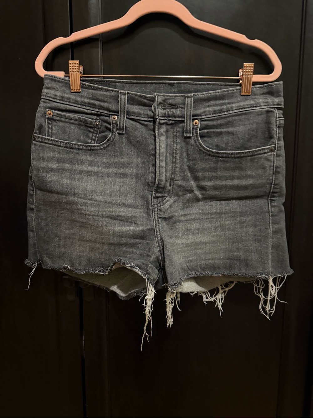 Levi's Women's Distressed Denim Shorts - Gray